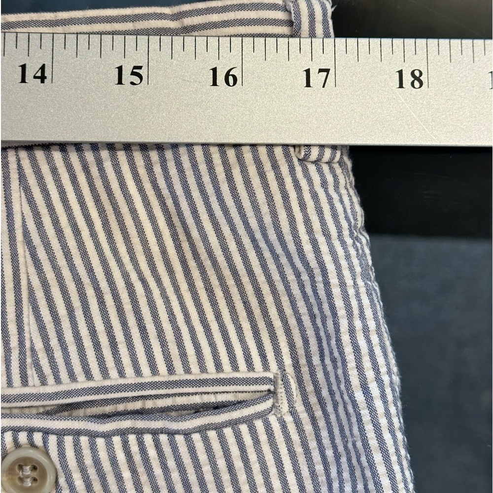 Saks Fifth Ave size 14 women's trousers pants silk/cotton pinstriped classic - Picture 6 of 9